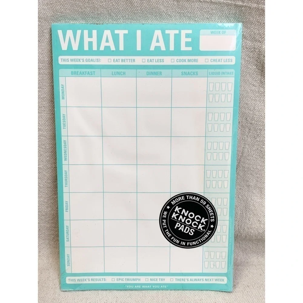 Knock Knock What I Ate Notepad
